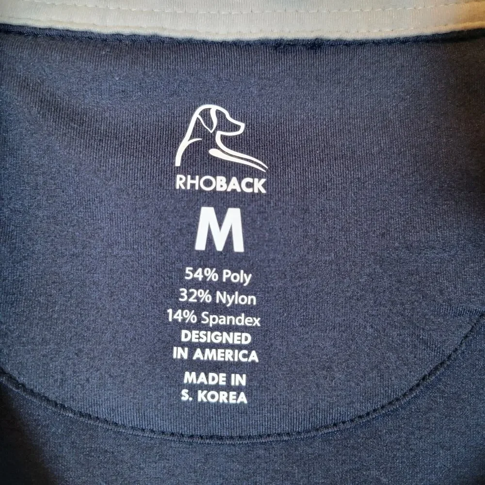Rhoback Womens 1/4 Zip Pullover Activewear Shirt Top Size Medium Blue Golf - Picture 6 of 10